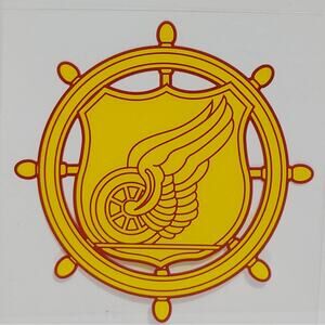 Army Transportation Corps Decal – 3.5" x 3.5" Adhesive Back – Outside Mount